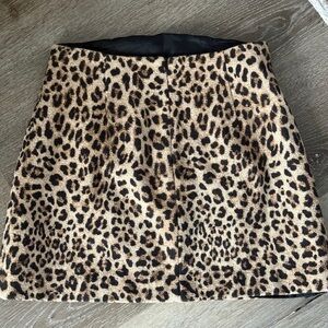Zara Leopard Print Mini Skirt